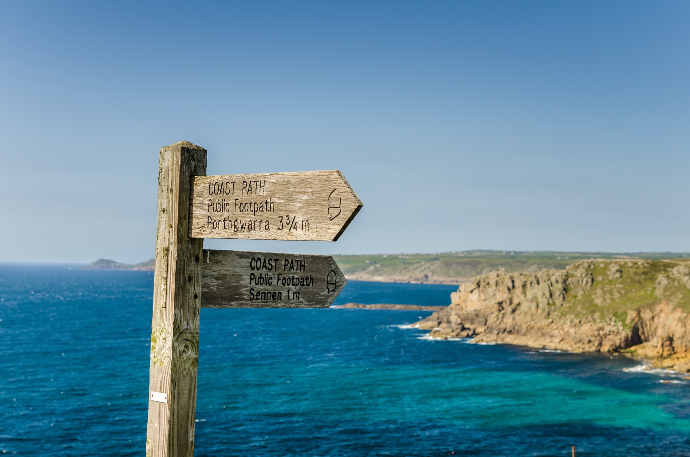 Cornish coastline at golden hour