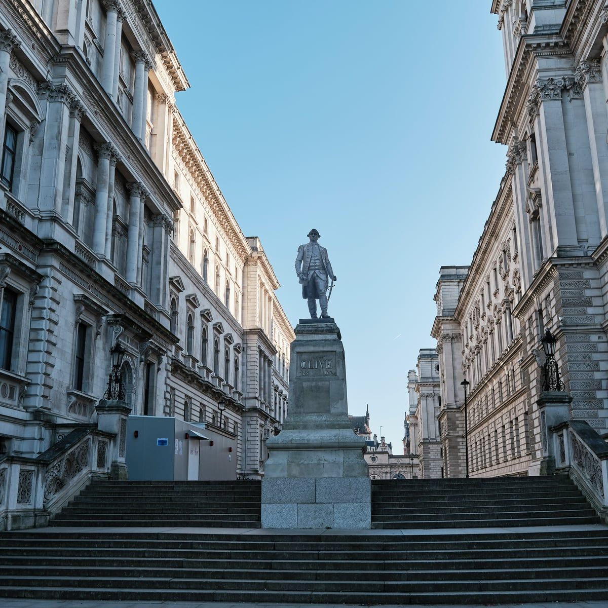 The Clive Steps on King Charles Street, Whitehall, beside the entrance to the Churchill War Rooms